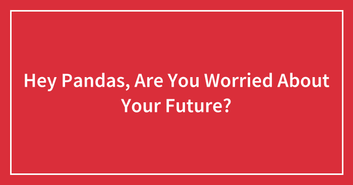 Hey Pandas, Are You Worried About Your Future? (Closed)