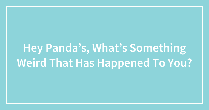Hey Panda’s, What’s Something Weird That Has Happened To You?