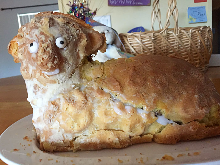 My Mom Made A Lamb Cake For Easter