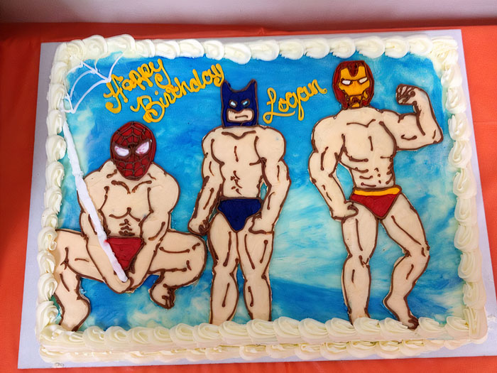 Wife's Friend Had A Superhero Themed Swim Party For Their 4-Year Old Son. This Is What The Bakery Came Up With