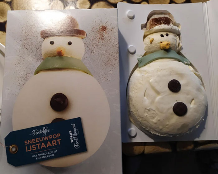 The Glorious Snowman Ice Cream Cake My Mom Bought