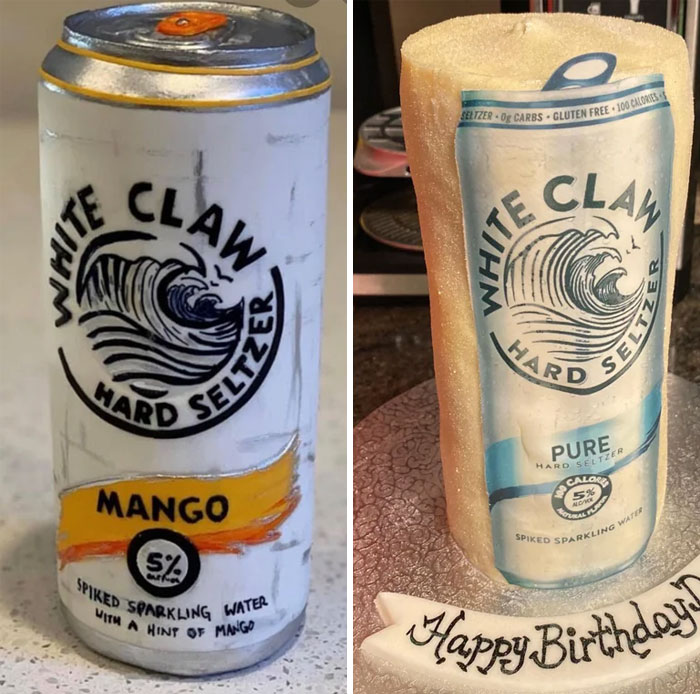 My Girlfriend Spent $100 To Get Me A White Claw Cake For My Birthday. She Was Less Than Pleased With The Result