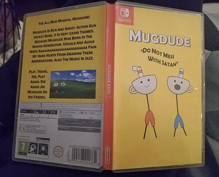 The Switch Game My Little Brother Wanted To Gift Me This Christmas Was Only Digitally Available. He Wanted Me To Be Able To Unwrap Something, So He Did This