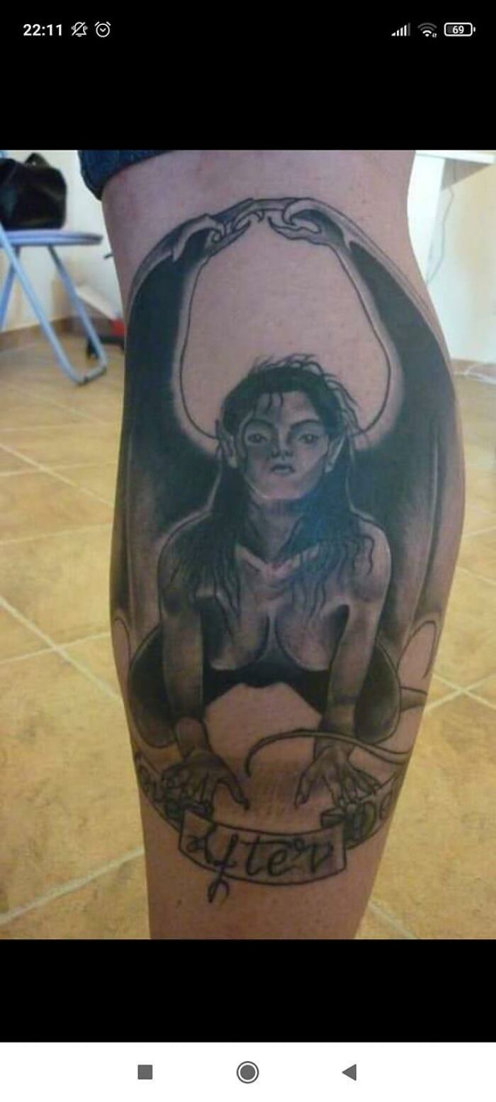A Tattoo Of A Guy From My City, He Has Other Bad Tattoos But Unfortunately There Are No Pics Of Them On Fb