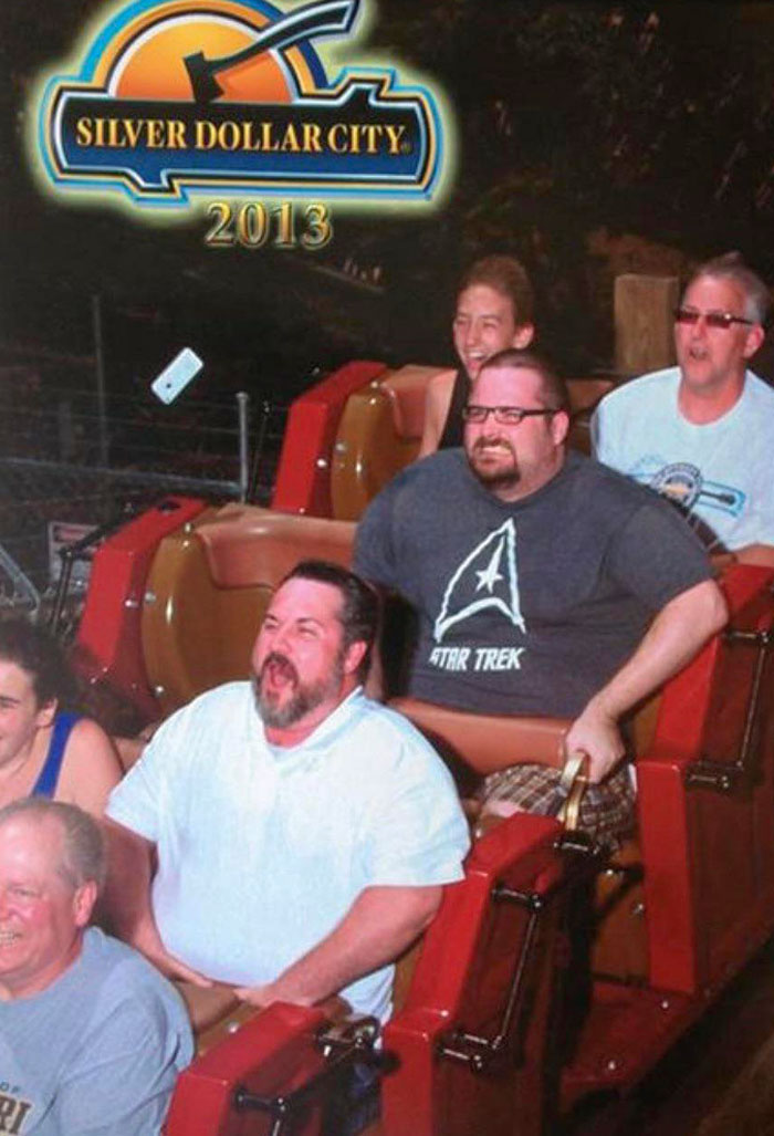 Years Ago My Brother Lost His Cellphone On A Roller Coaster. We Figured There Was No Way To Know When. Then She Saw The Ride Photo
