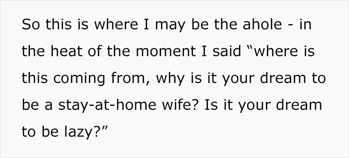 Woman Tells Her Fianc&eacute; She Wants To Be A Stay-At-Home Wife, And They Get Into A Heated Argument
