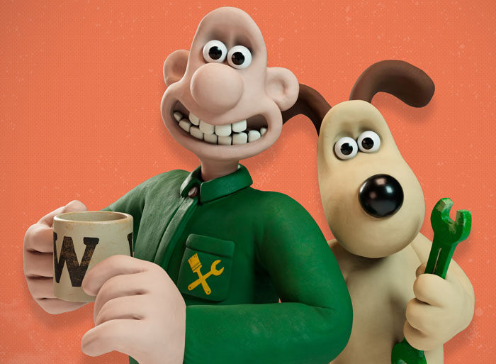 Wallace and Gromit next to each other 