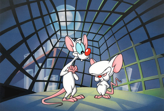 Pinky and The Brain in a cage