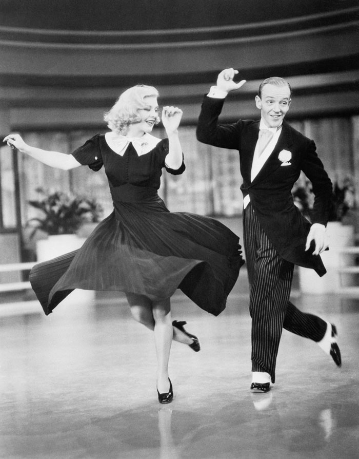 Ginger Rogers and Fred Astaire dancing