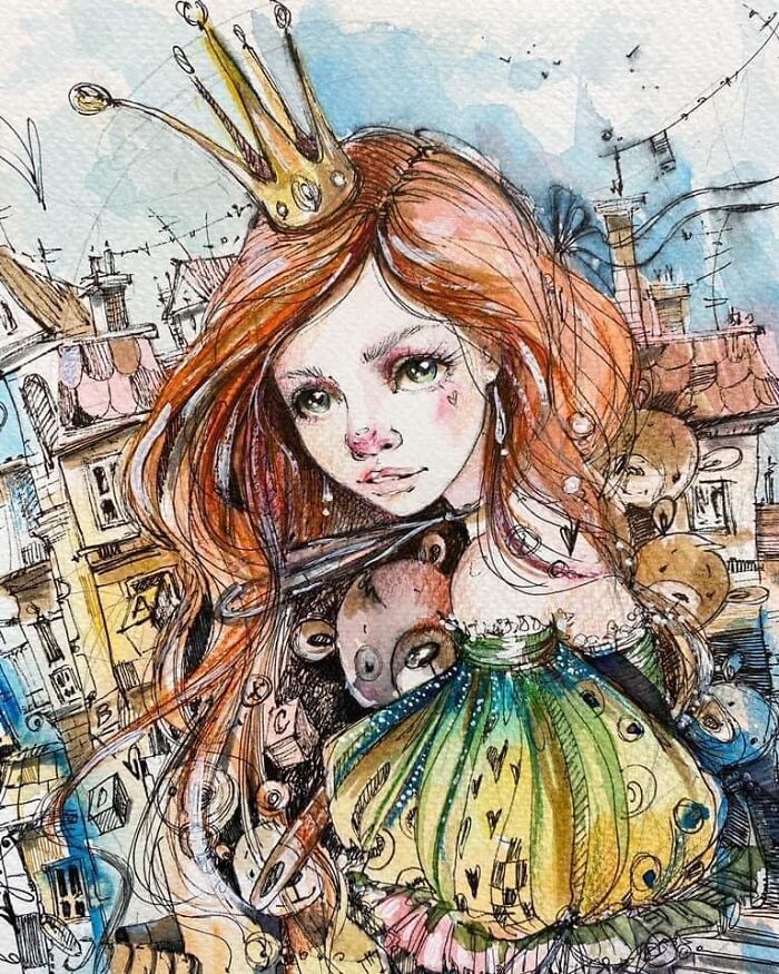 I Create Original And Digital Drawings Of Dolls