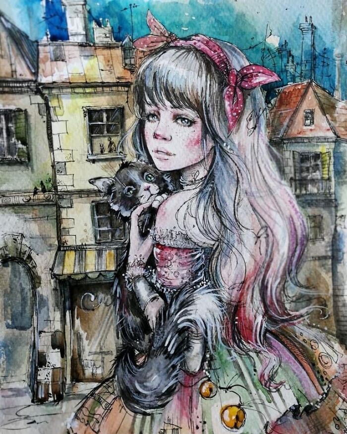 I Create Original And Digital Drawings Of Dolls