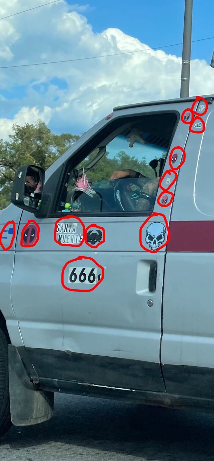 The Red Shows The Creepy Things I Saw On This Van