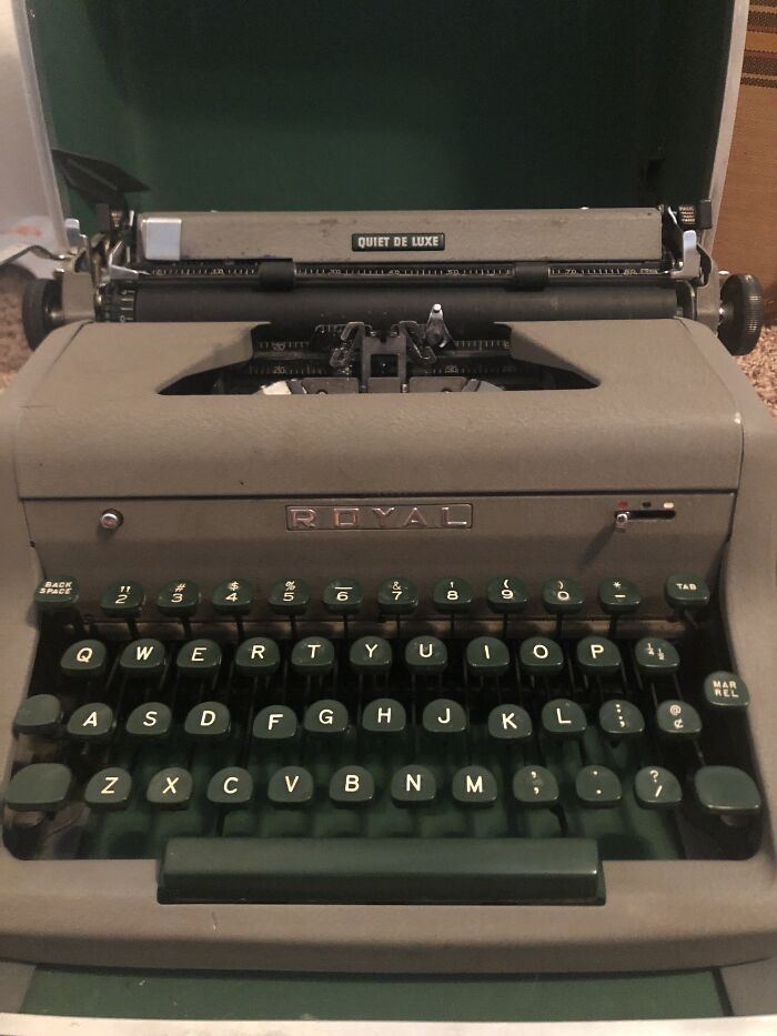 My Royal Quiet Deluxe, 1955. Still Being Repaired. I Have More Typewriters, Too