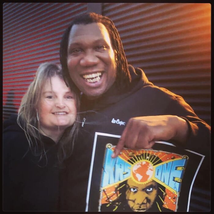 The Poster Krs One Signed For Me Along With The Picture Of Me Getting To Meet Him.