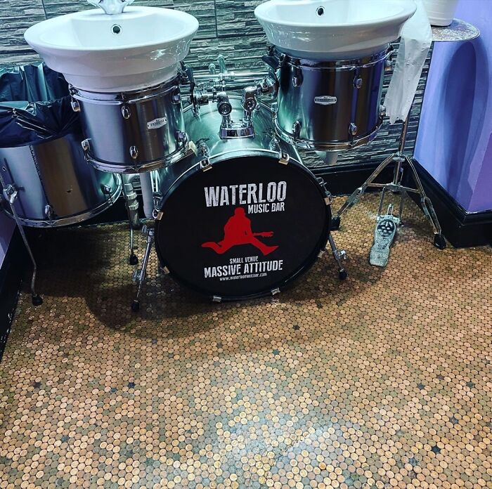 The Ladies Toilets In The Waterloo Rock Pub In Blackpool UK. The Floor Is Made Of Pennies. 🤘🏻