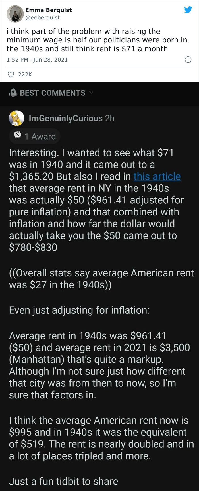 Calculating Rent In 1940