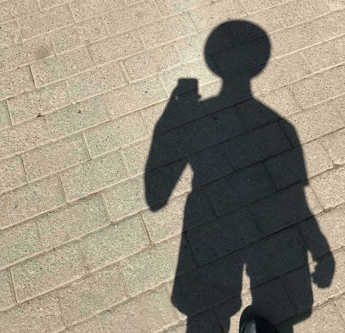 The Hat I Was Wearing Made My Shadow Have A Perfectly Circular Head