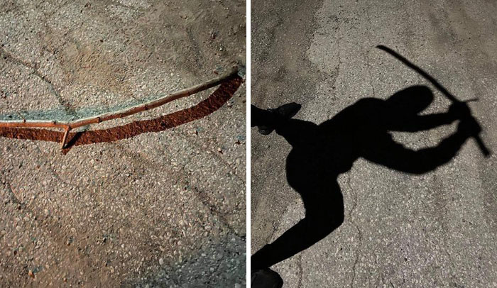 I Found This Stick And It Looks Like A Katana In The Shadows