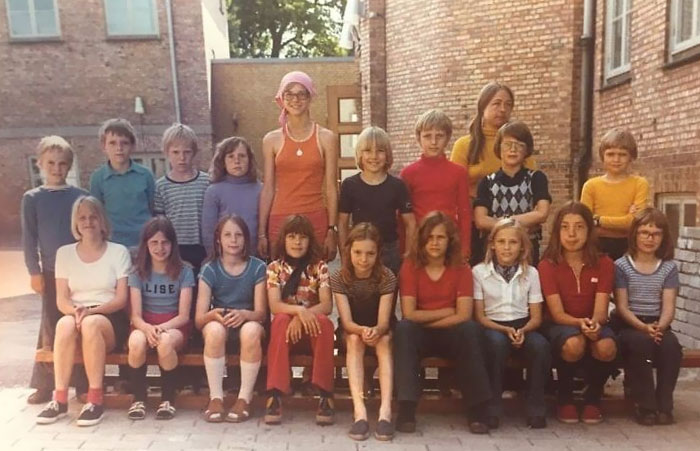My Mum Towering Over Her Classmates Circa 1974. She's 11 Or 12 Here And She's Even Taller Than The Teacher