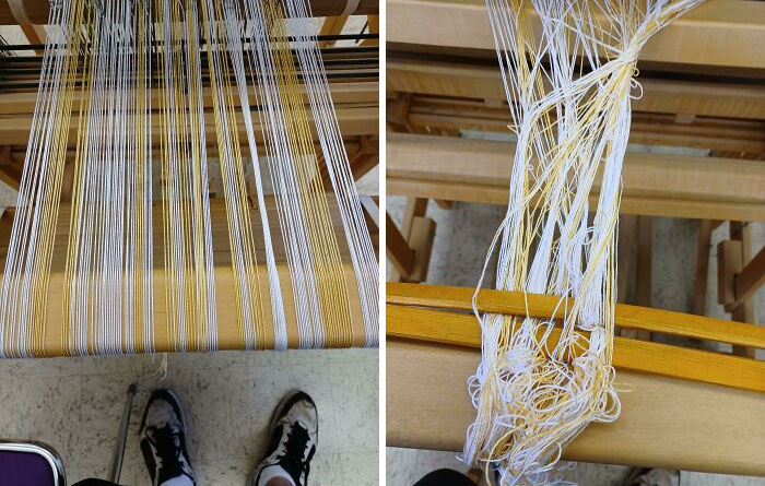 My Loom Before And After The Art Teacher "Helped" Me