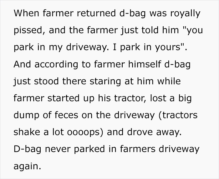 Rude Lawyer Kept Parking In This Farmer's Driveway, So He Used His Cow's 'Skills' To Teach Him a Lesson