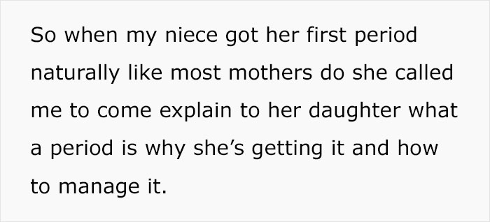 Mom Feels It's 'Inappropriate And Embarrassing' To Talk About Periods To Her Daughter, Asks Her Sister, Gets Livid When She Introduces Tampons To Her Mom Feels It's 'Inappropriate And Embarrassing' To Talk About Periods To Her Daughter, Asks Her Sister, Gets Livid When She Introduces Tampons To Her
