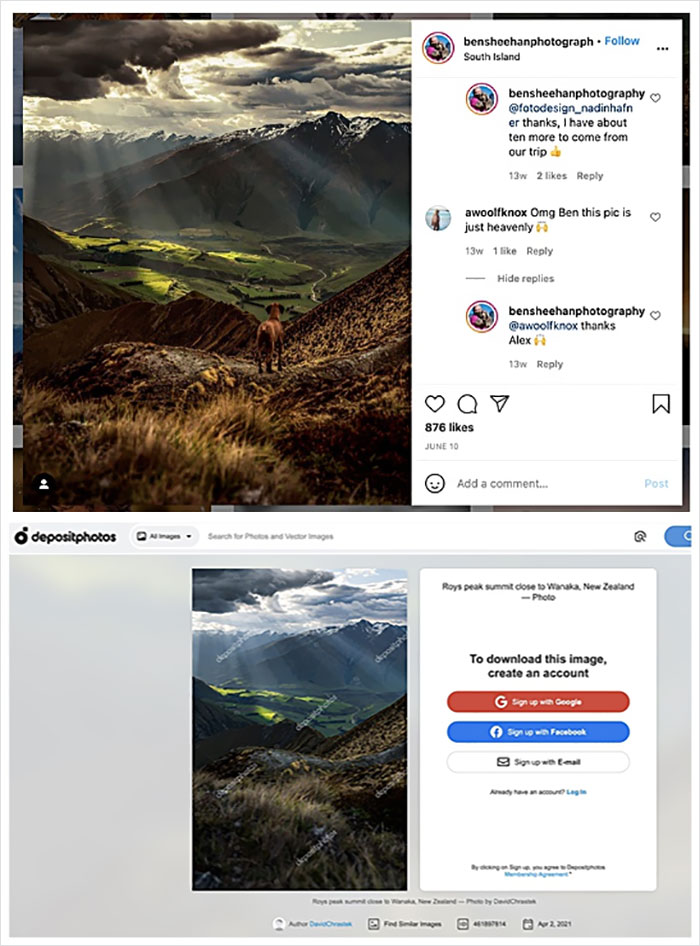 Photographer Caught Photoshopping His Photos From Stock Pictures, Denies Everything Until He's Totally Exposed Photographer Caught Photoshopping His Photos From Stock Pictures, Denies Everything Until He's Totally Exposed