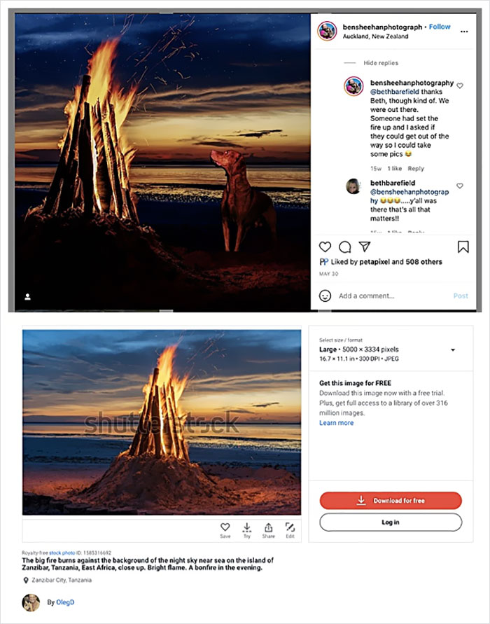 Photographer Caught Photoshopping His Photos From Stock Pictures, Denies Everything Until He's Totally Exposed Photographer Caught Photoshopping His Photos From Stock Pictures, Denies Everything Until He's Totally Exposed