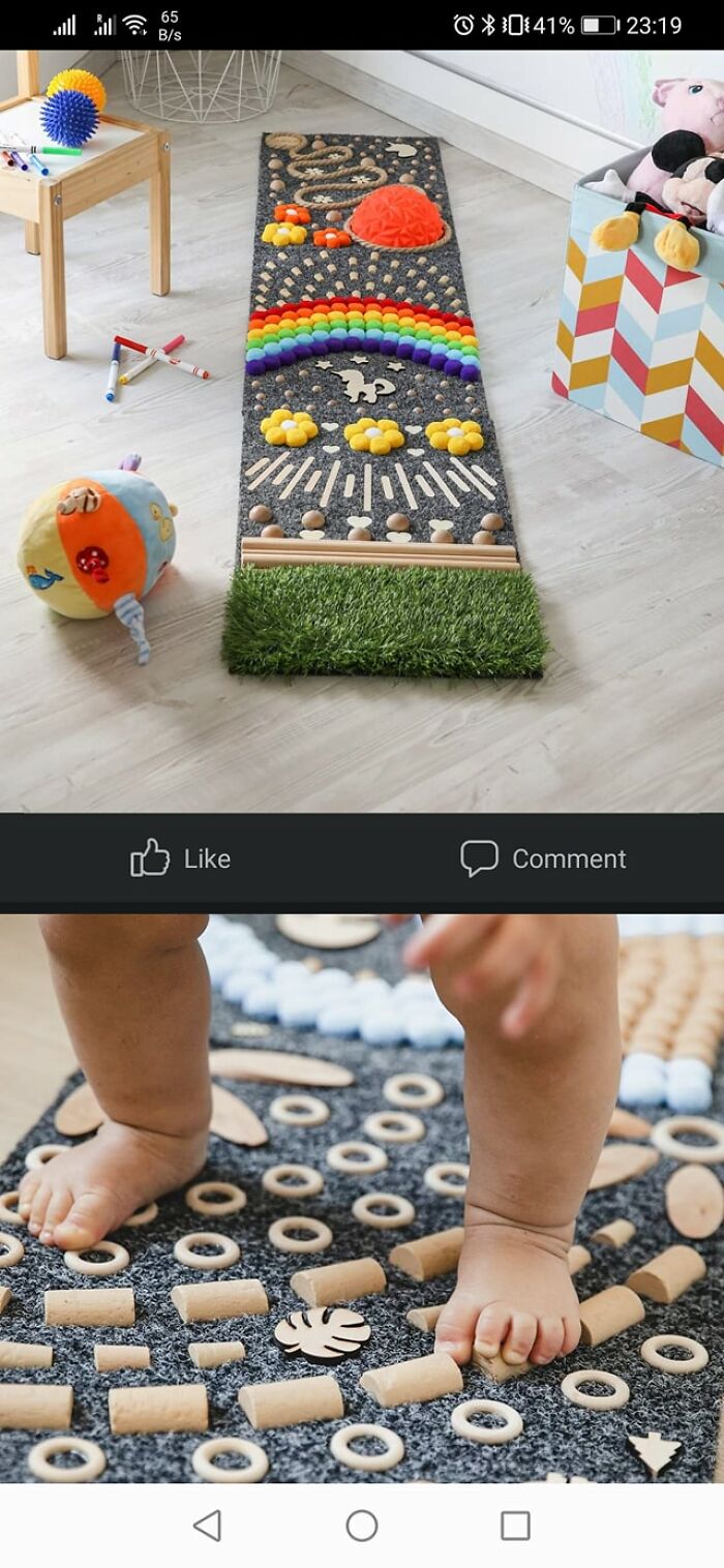Just Saw This "Sensory Carpet" That's Supposed To Help Develop The Foot Muscles Of The Baby. I Like The Idea But How The Hell Would You Clean That???