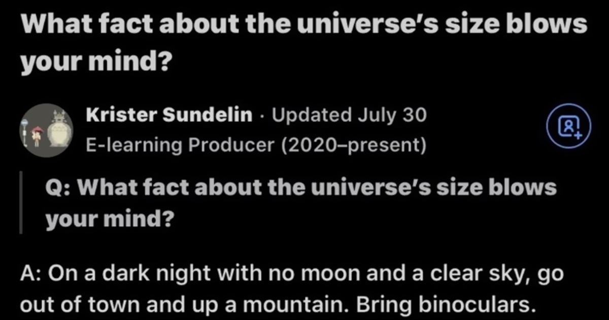 Person Deconstructs The Size Of The Universe So Well, It Makes People Question If Their Existence Even Matters