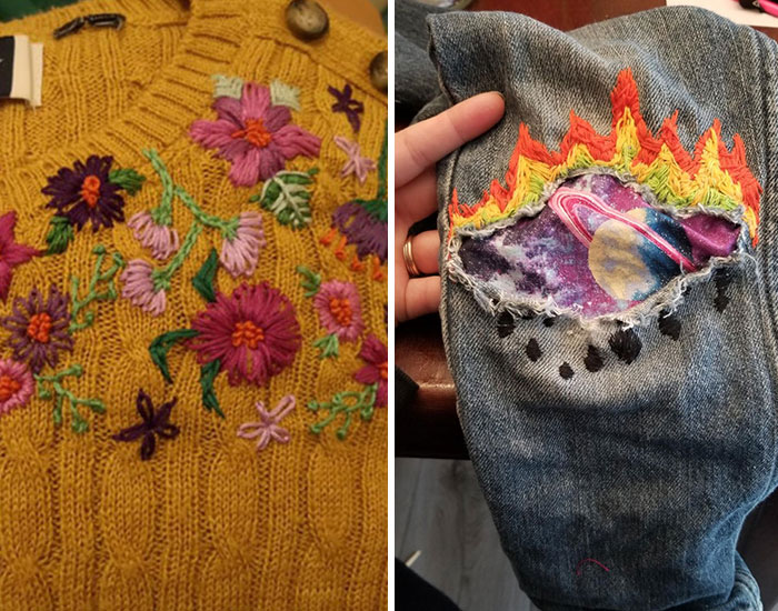 This Online Group Is Solely Dedicated To People Repairing Their Clothes In The Most Stunning Ways (50 Pics)