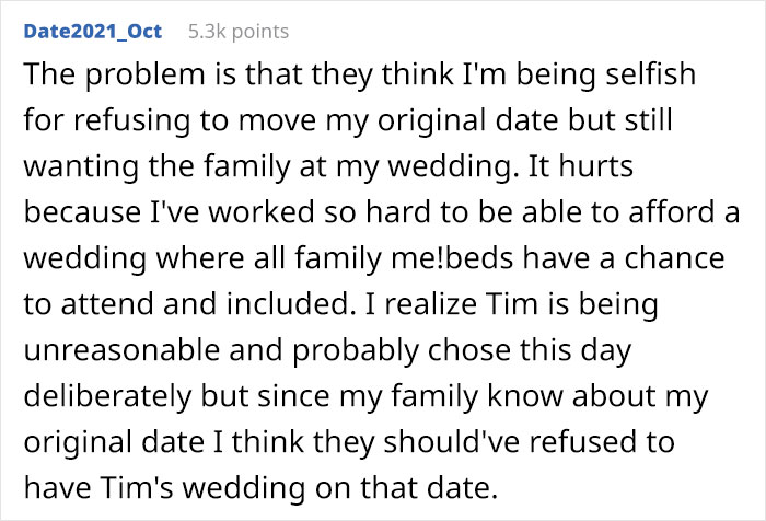 Bride's Family Turns Against Her After She Refuses To Give Up Her Wedding Date For Brother’s Shotgun Wedding Bride's Family Turns Against Her After She Refuses To Give Up Her Wedding Date For Brother’s Shotgun Wedding