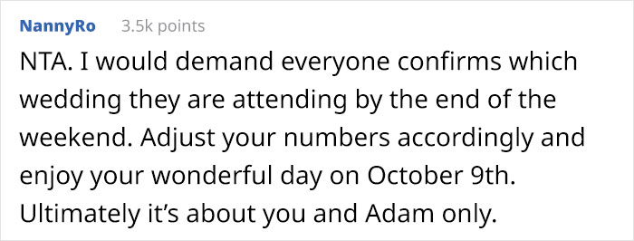 Bride's Family Turns Against Her After She Refuses To Give Up Her Wedding Date For Brother’s Shotgun Wedding Bride's Family Turns Against Her After She Refuses To Give Up Her Wedding Date For Brother’s Shotgun Wedding