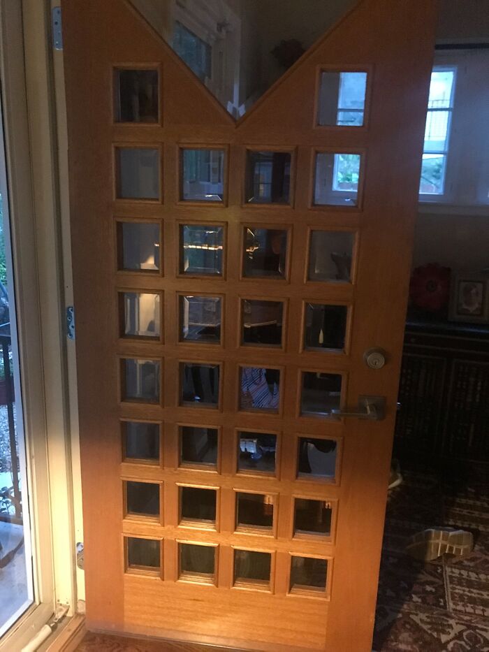 So, When My Partner And I Moved Into Our House The Front Door Was Solid Steel With No Window..ugh…he Said I Want A Door That Nobody Else Has…i Think We Found It