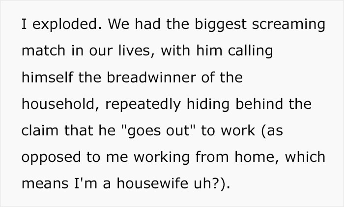 Woman Who Earns 5 Times As Much As Her Husband Loses It After He Complains She Doesn’t Do Enough Chores