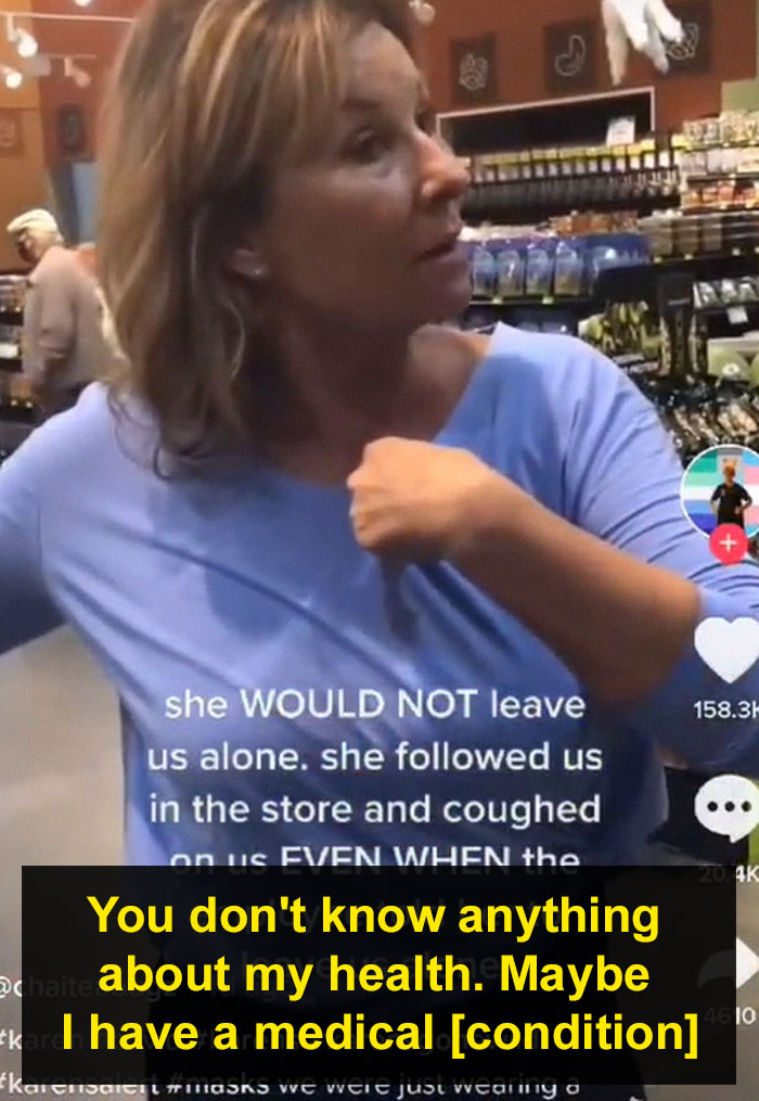 Anti-Mask 'Karen' Follows Mom With A Child Around Store While Coughing On Them, Gets Fired After Internet Detectives Track Her Down