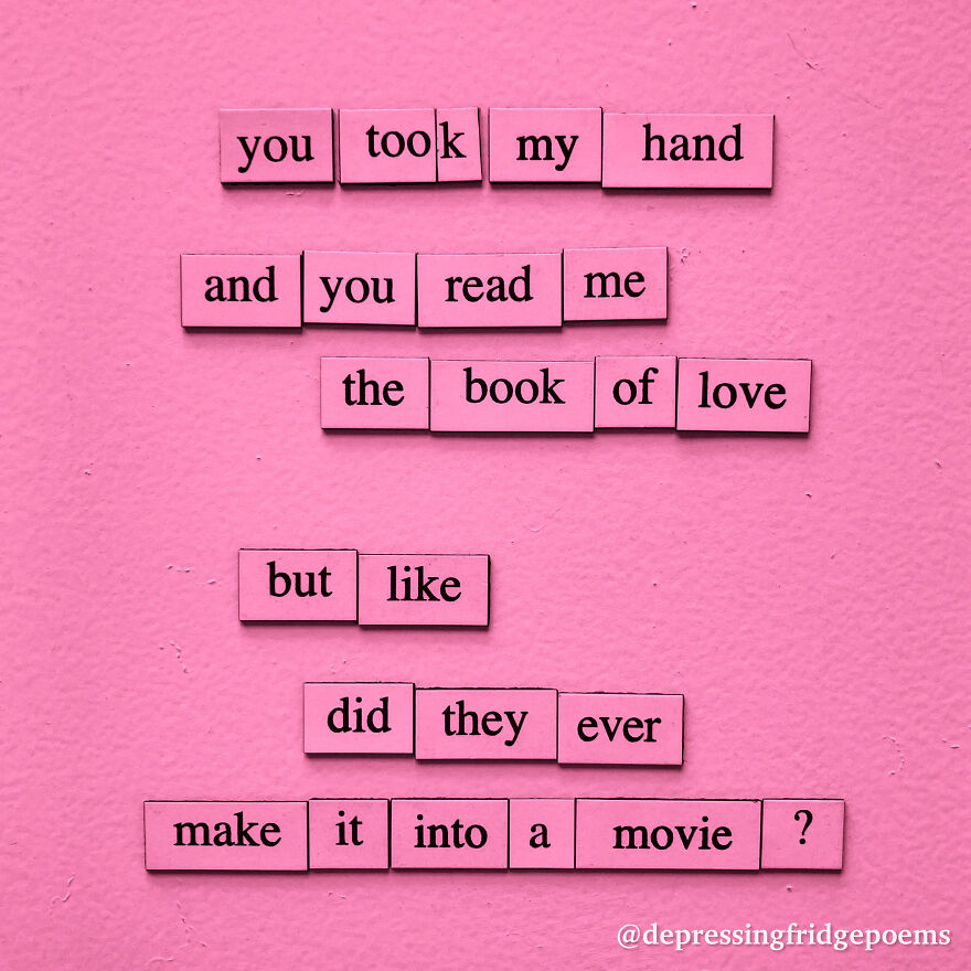 I Write Sad Fridge Magnet Poems To Bum Out My Friends