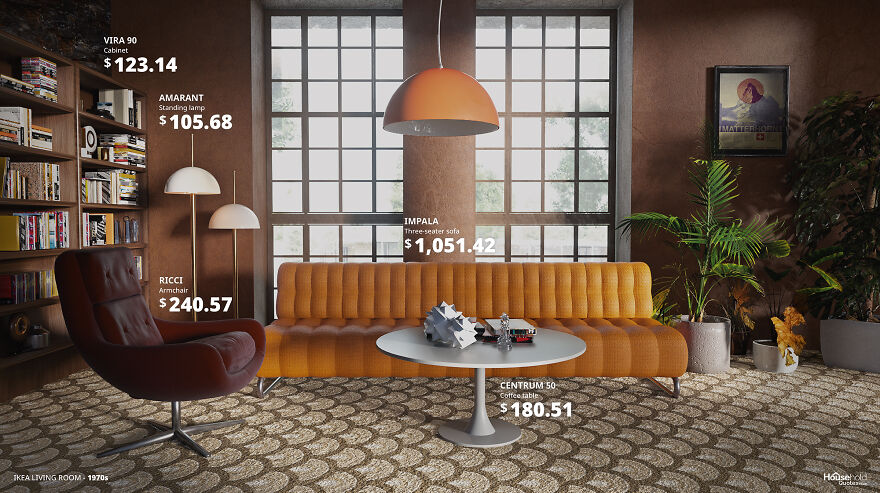 Here's The 70-Year Evolution Of The IKEA Living Room, From The '50s To '20s By Household Quotes