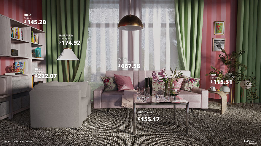 Here's The 70-Year Evolution Of The IKEA Living Room, From The '50s To '20s By Household Quotes Here's The 70-Year Evolution Of The IKEA Living Room, From The '50s To '20s By Household Quotes