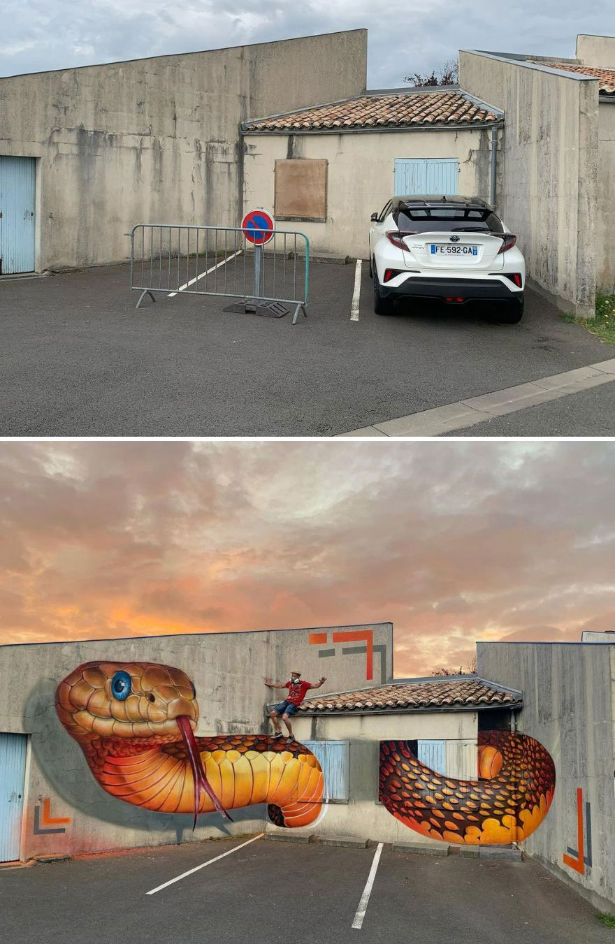 French Artist’s Realistic Graffiti Art That Seems To Jump Off The Wall (43 New Pics)