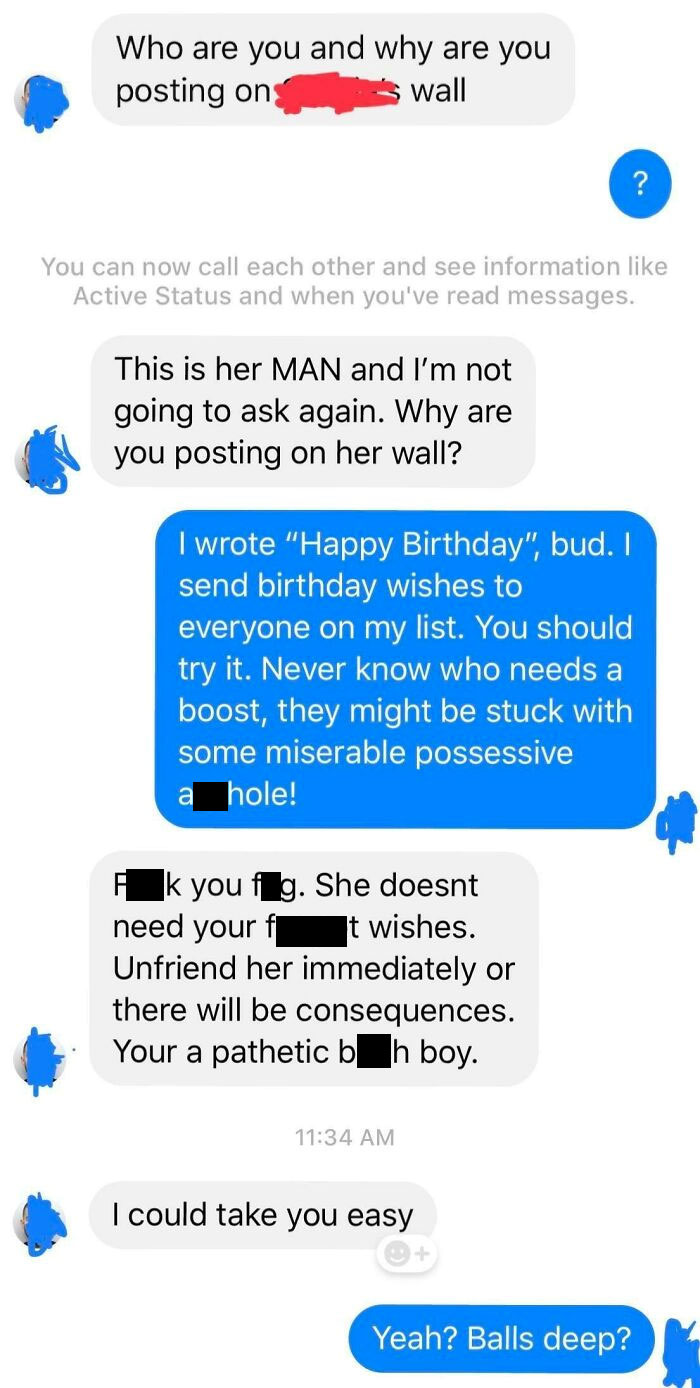 A Birthday Well Wish Escalates To ”there Will Be Consequences”