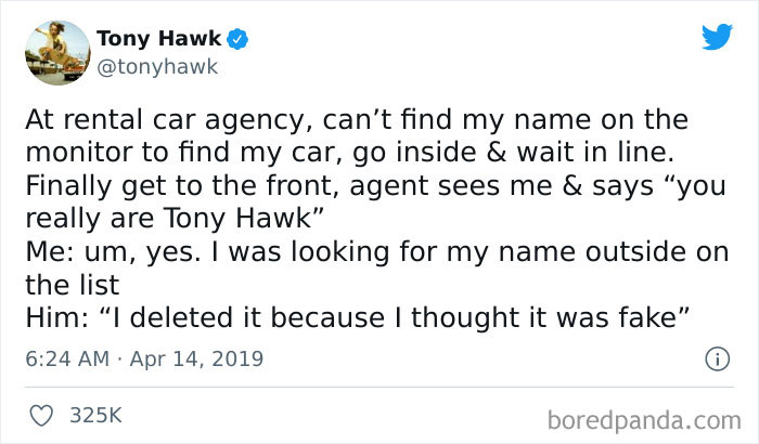 Tony Hawk Tries To Rent A Car