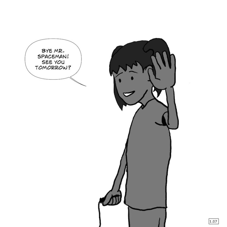 "Bobbi And The Spaceman" - Comic Juxtaposing The Wisdom Of The Young And The Old Using Humour And Charm. Just Who Is The Spaceman And Why Is He Sitting On A Park Bench? "Bobbi And The Spaceman" - Comic Juxtaposing The Wisdom Of The Young And The Old Using Humour And Charm. Just Who Is The Spaceman And Why Is He Sitting On A Park Bench?