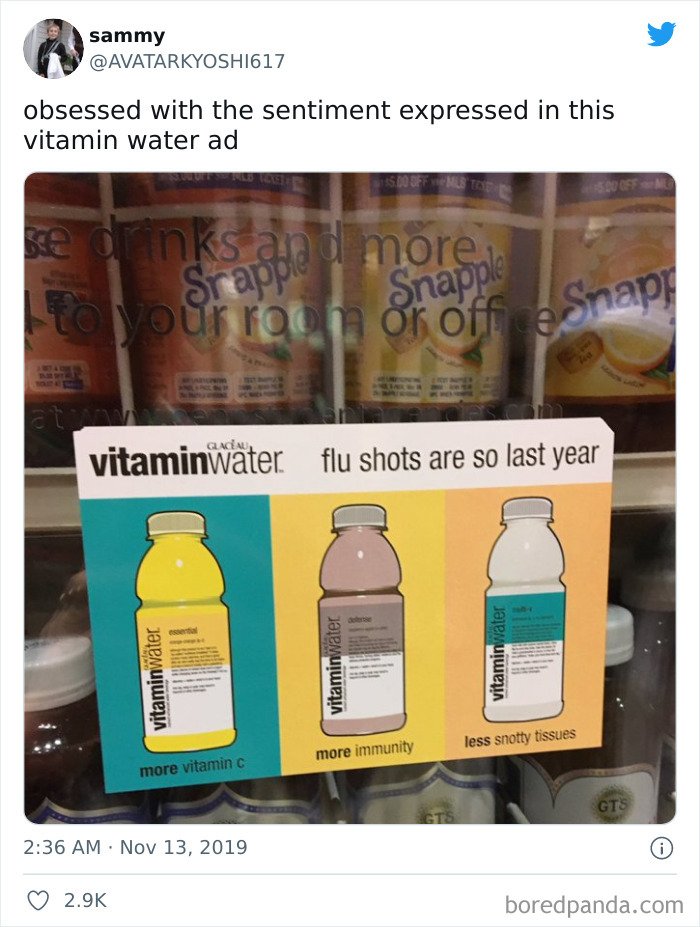 This Ad For Vitamin Water That Claims It Works Better Than Flu Shots