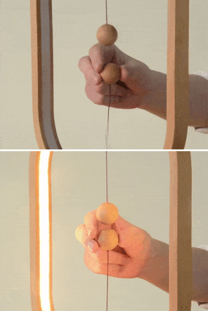 Lamp With A Suspended Magnetic Switch