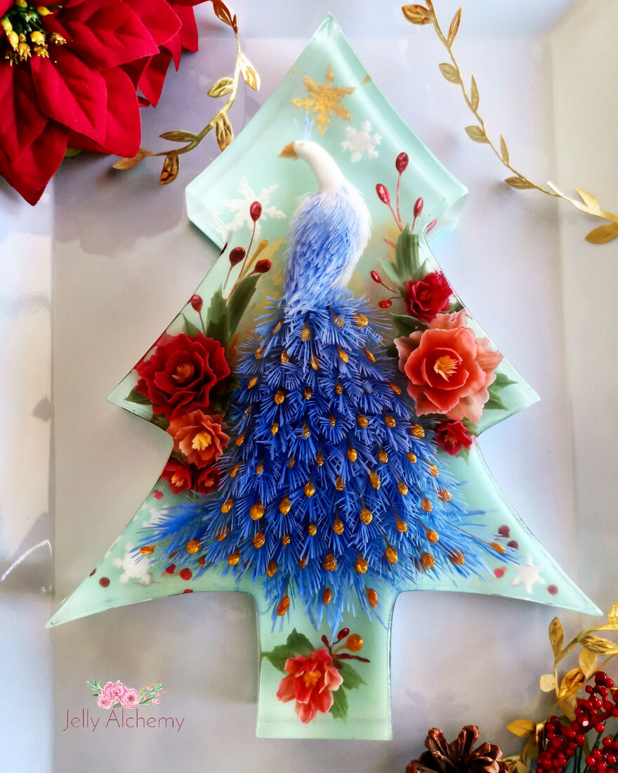 Christmas Inspired Peacock