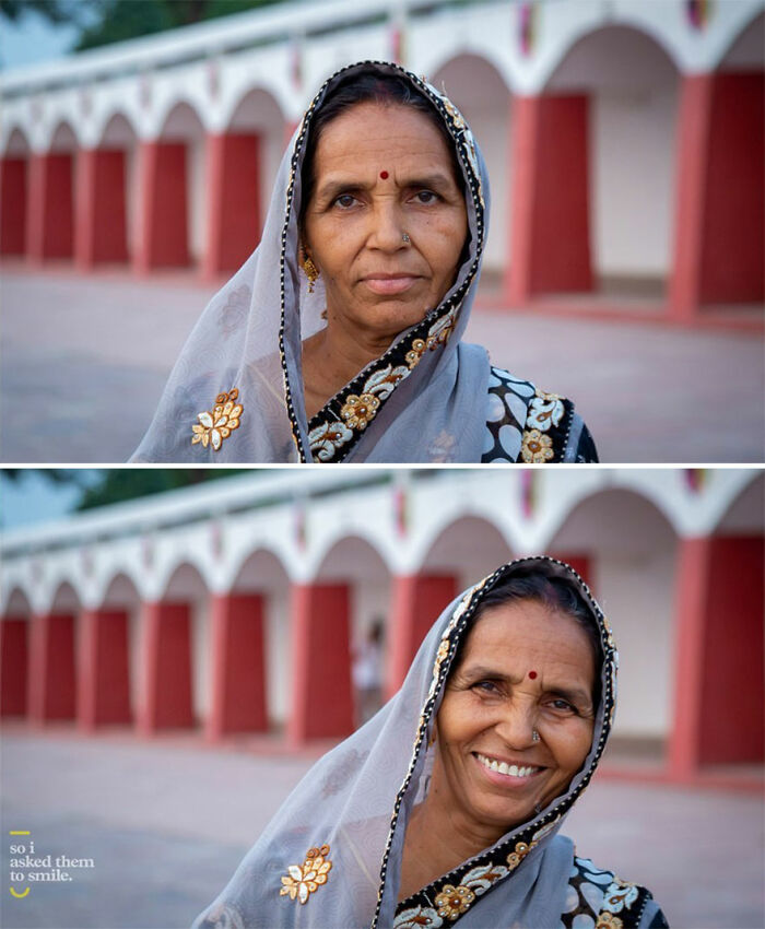 Photographer Takes Photos Of Strangers, Then Asks Them To Smile And Takes Another One (10 New Pics)