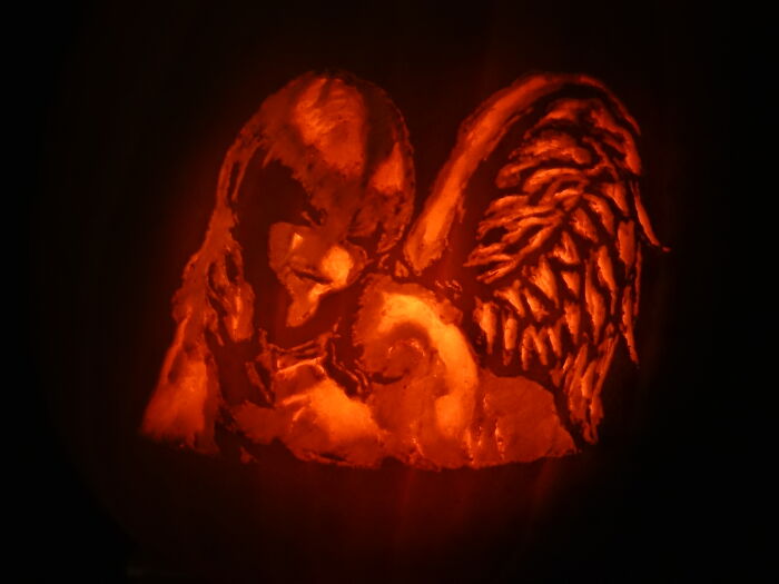 My Mother Requested An Angel As A Carve. It Was Her Last Halloween With Us.
