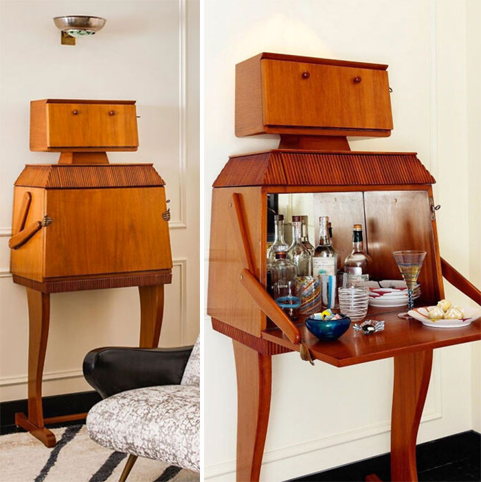 This Wooden Robot Drinks Cabinet