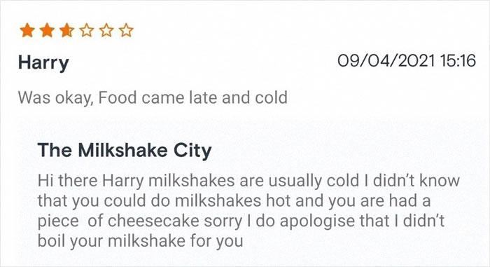 I Do Apologise That I Didn’t Boil Your Milkshake For You